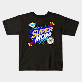 Comic Superhero Mom Kids T-Shirt